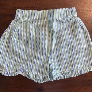 Bella Bliss Striped Green and Blue girls Shorts. Size 2T